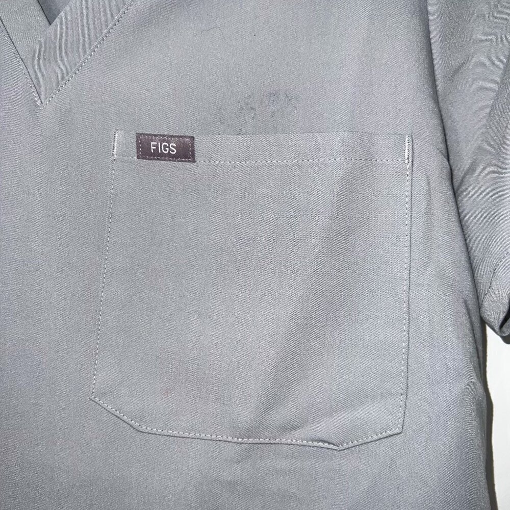 Figs Catarina One-Pocket Scrub Top Light Grey Size S - Picture 4 of 6
